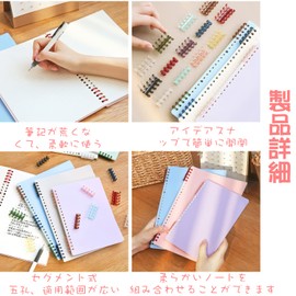 Doyime Loose Leaf Binder Rings, 16 Pieces, 64 Holes, 0.6 inches (15 mm), Binding Rings, Binding Jigs, File Book Making, Personal Organization, Storage and Organization