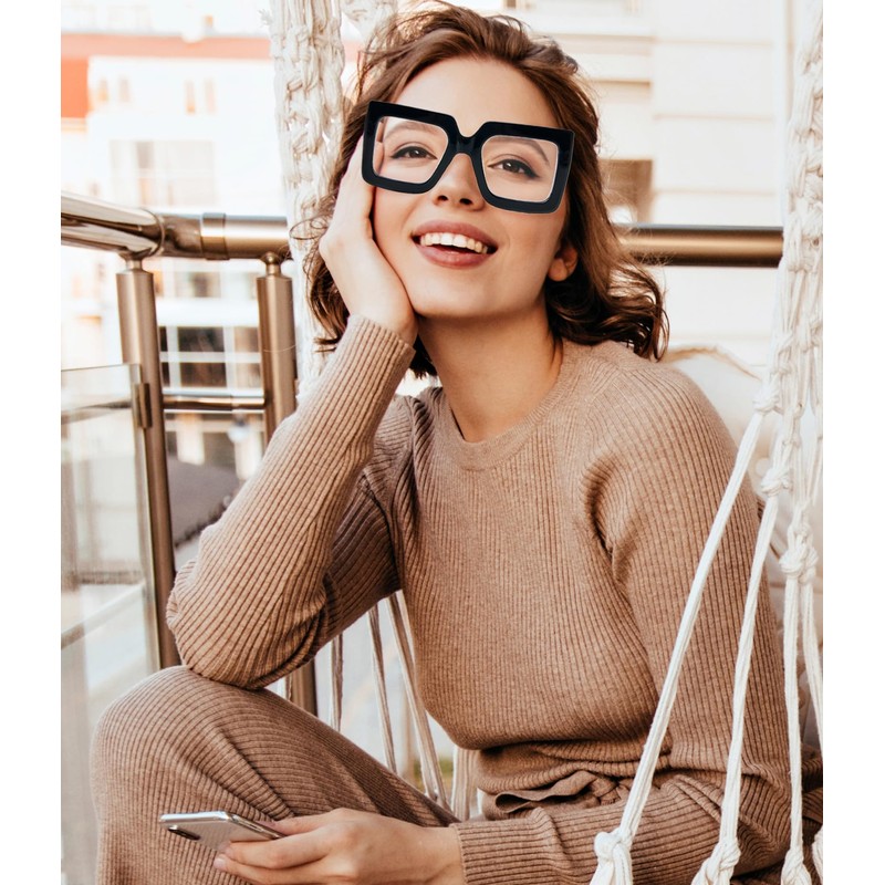 REAVEE 3 Pack Oversized Reading Glasses for Women Large Frame