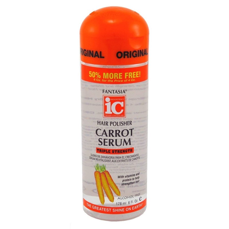 Fantasia Hair Polisher Carrot Serum Triple Strength 6 Ounce (178ml)