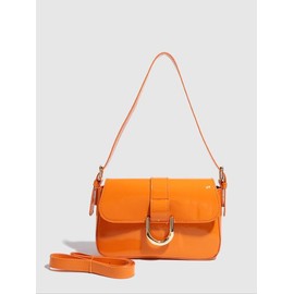 Summer Women's Vintage Solid Buckle Decor Designer Shoulder Bag, Gifts for Girlfriend, Adjustable Strap PU Leather Bags for Work, Fashion Women's Bags for Back To School, Valentine's Day, Gift for Her:_Light Wash_Please Refer To The Pictures for Dimensions