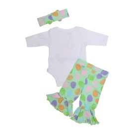 Unique Baby Juego de Pantalones de Huevo de Pascua para bebé, Blanco, 12 Meses