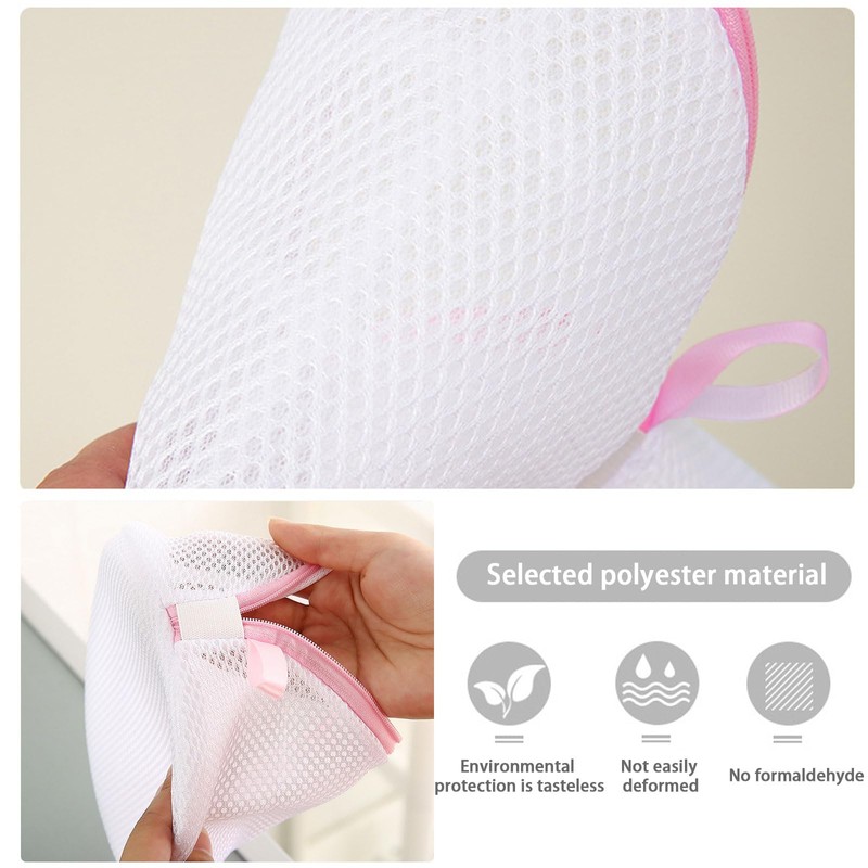 SSKHE 3 PCS Bra Wash Bag, Zipper Bra Washing Bag,