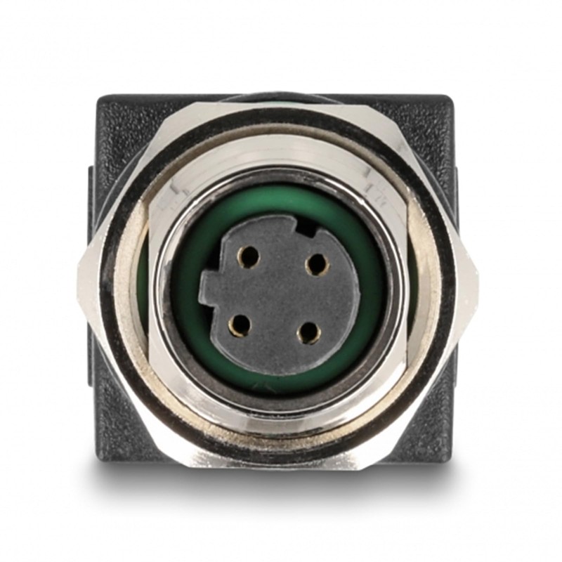 HangTon M12 to RJ45 Ethernet Adapter, 4pin D-code Female for