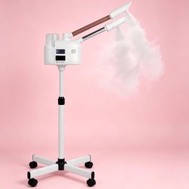 Facial Steamer, 2 in 1 Facial Steamer with Ozone and Hot & Cold Mist