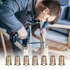 YIXISI 120 PCS Zinc Alloy Hex Socket Screw-in Nuts Kit,