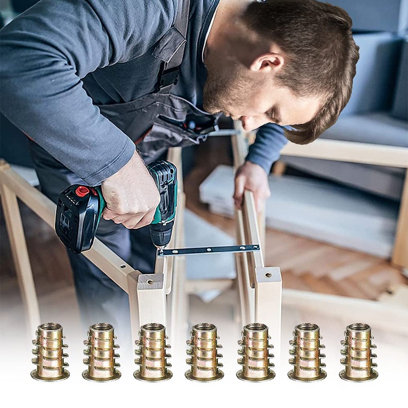 YIXISI 120 PCS Zinc Alloy Hex Socket Screw-in Nuts Kit,