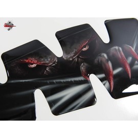 BIKE-label Side Tank Pad Sticker Torn Tank with Monster Claw 800025-VA
