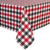 Essifunia Waterproof Checkered Tablecloth Fabric - Rectangle 58x84 Inch Christmas