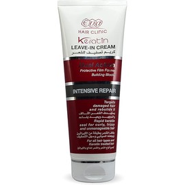 Eva Hair Keratin Leave -I n Cream Dual Action (6.76 oz / 200 ml) Targets Stressed Hair Where It Luster The Hair & Gives It Shine And Attractiveness Hair From Root To Tip كريم تصفيف للشعر