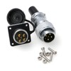 ZBLZGP WS20 6Pin Industrial Wire Connector Panel Mount Waterproof Plug
