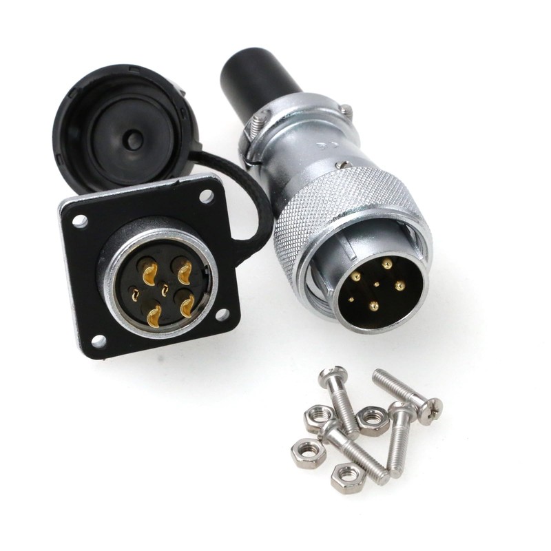 ZBLZGP WS20 6Pin Industrial Wire Connector Panel Mount Waterproof Plug