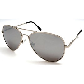 Unisex Mirror Lens Classic Military Pilot Sunglasses - Cecilia & Aragon Mambo Fliers