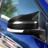 1 Pair Carbon Fiber Ox Horn Rearview Side Glass Mirror