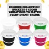 Plastic Street Collection Charity Donation Bucket (White 4 Pack)