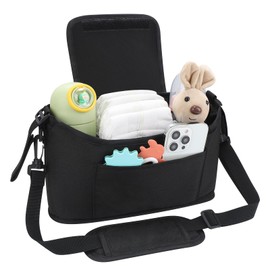 Accmor Universal Stroller Organizer, Stroller Bag Caddy Organizer, Stroller Organizer Accessories for Uppababy, Baby Jogger, Nuna, Doona, Britax Strollers