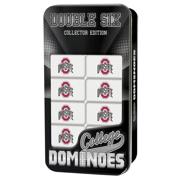 MasterPieces NCAA Ohio State Buckeyes, Collectible Double Six Dominoes, For Ages 6+