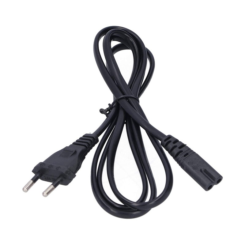 Zerodis EU Standard 250V 2.5A 1.5M 2 Pin Power Cord
