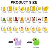 Mayoii 44pcs Mini Ducks Set Cute Resin Noctilucent Tiny Ducks