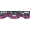 Miyabi MFC-RA-WPL Front Curtain, Rose Pattern, Lace Front Curtain, L