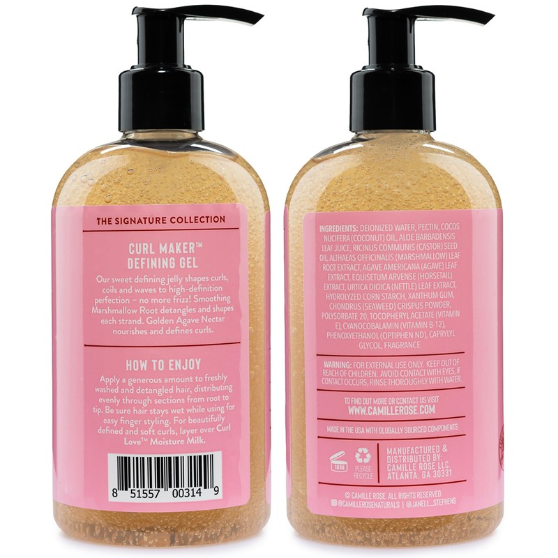 Camille Rose Curl Maker and Hair Defining Jelly, Marshmallow and
