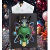 DolliBu Alien Large Gift Bags with Tissue Paper, 12 Pc