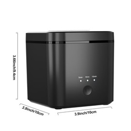 Soundwave technology Cleaner Retainer Cleaning Machine: Soundwave technology Teeth Cleaning Box for Braces Dentures - Professional Cleaning Braces Dentures Protective Black Dental Appliance Ultrasonic UV Oral Cleansing