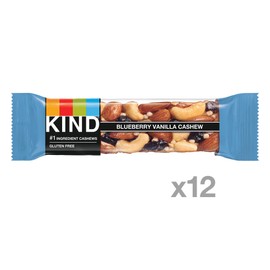 KIND Bars, Blueberry Vanilla & Cashew, Gluten Free, Low Sugar, 1.4oz, 12 Count