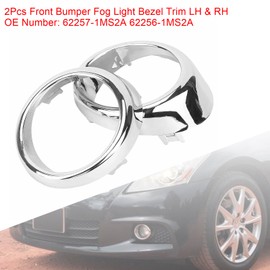 Areyourshop 2Pcs Front Bumper Fog Light Bezel Trim LH & RH für Infiniti G25 G37 M56 M37
