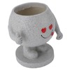 Succulent Pot Adorable Smiling Figure Standing Thumb Up Resin Flower