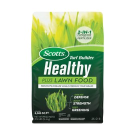 Scotts Turf Builder Healthy Plus Lawn FoodFL, 2-in-1 Fungicide and Fertilizer, Helps Grass Withstand Summer Stress, 8,000 sq. ft., 27.40 lbs.