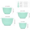 BoxedHome Nesting Plastic Mixing Bowl Set, 4 Piece Mixing Bowl