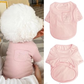 Yaopelky Dog Sweatshirt Fleece Soft Dog Clothes with Pockect Fall Winter Warm Pet T Shirt for Small Medium Dogs Cat Puppy Outfit Kitten Apparel Chihuahua Teddy (Pink, XL)