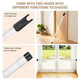 Sliding Glass Door Security Bar, Patio Door Barricade Security Bar, Apartment BarSliding Door Security Bar, Door Jammer, White, 1 Pack