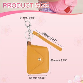 PATIKIL Coin Purse Keychain, Mini Cute Tote Bag Key Chain Earphone Pouch Coin Bag Keyring Handbag Decoration Purse Charm Pendant Keychain, Yellow