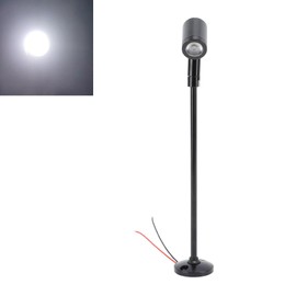 Asixxsix LED Mini Spotlight, DC12V Jewelry Showcase Display Light Standing Up Cabinet Spotlight Lights for Indoor Display Cabinet Accent Cupboard, 8.3 inch Height (Black)