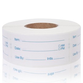 500 pcs Dissolvable Food Labels Stickers, Freezer Labels Easy Peel Off, No Residue Food Storage Labels Perfect for Kitchen (500pcs Blue)