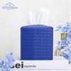 HOMOTEK 1 Pack Tissue Box Cover, Square PU Leather Tissue