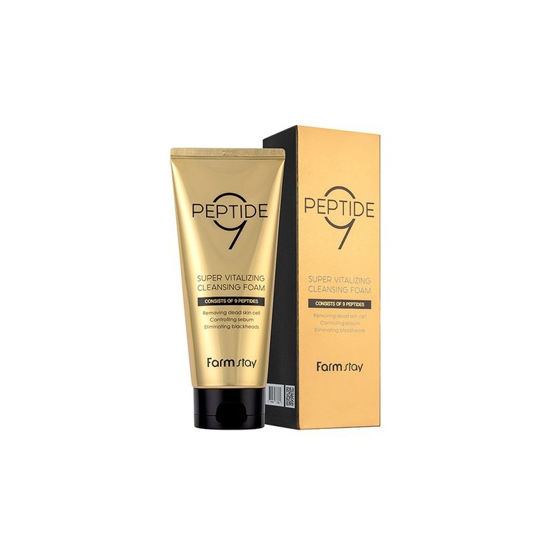 Farmstay 팜스테이 펩타이드9 슈퍼 바이탈라이징 클렌징폼 180ml Farmstay Peptide9 Super