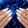 Hypnaughty Santorini - 24 uñas postizas a presión de ataúd