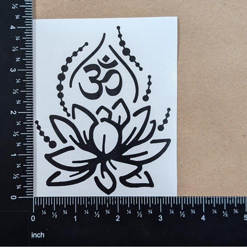 Om (Aum) Lotus Decal 4 Pack: Lotus Om, Om Symbol,