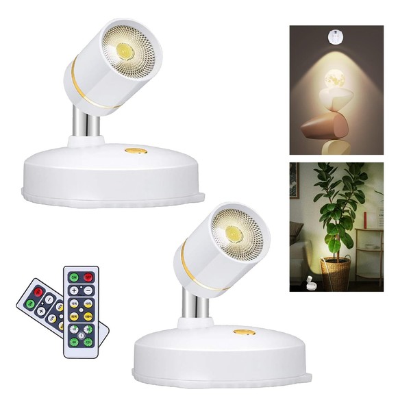 LEASTYLE Spot Lights Indoor Battery Operated Spotlight Mini Accent Lights