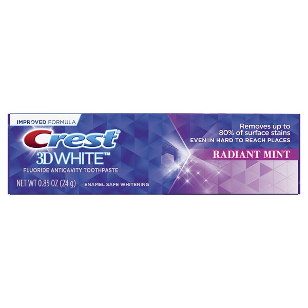 Crest 3D White Vivid Fluoride Anticavity Toothpaste - 0.85 oz - Radiant Mint