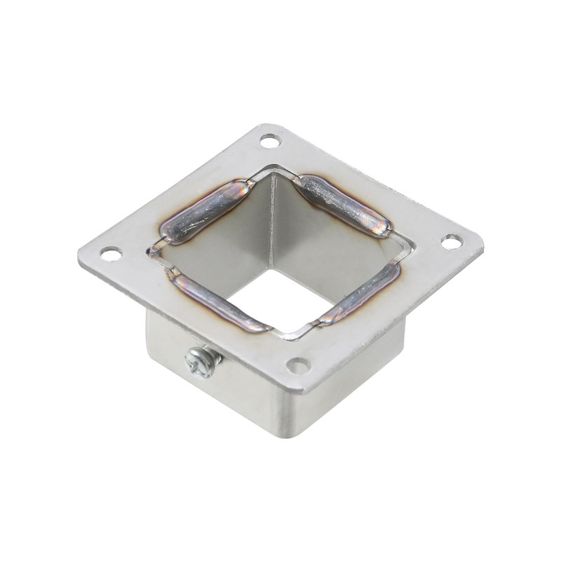Wealrit 4 Pcs Stainless Steel Square Post Bases Heavy Duty