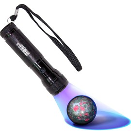 HQRP 365 nm 12 LED Blacklight Flashlight and Protecting Safety Glasses with Clear Lens for Find Spots Oil, Paint, Blood on The Surface