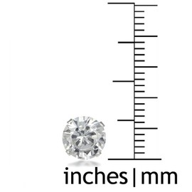 7MM Classic Brilliant Round Cut Cubic Zirconia (CZ) Sterling Silver Solitaire Stud Earrings/Ear Studs for Women Ladies Girls - Birthstone Earrings - GARNET RED. 7-GARN