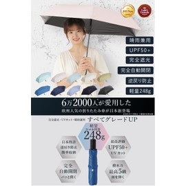 Lightweight 8.8 oz (250 g) Automatic Open and Close Compact: Automatic Ultralight Umbrella, Sunscreen, Black, Plastic, Parasol, Festival Collection, 6 Ribs, Sunny, Rain, Advertising, Present,