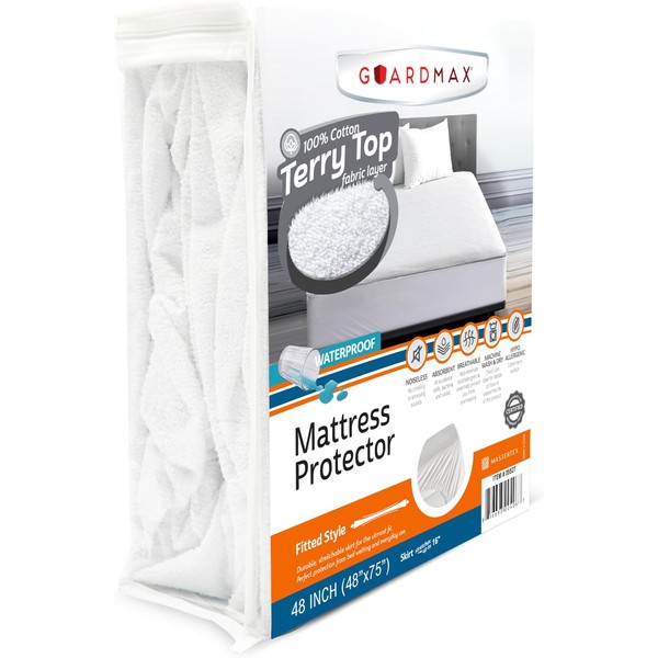 Guardmax Terry Cotton RV Mattress Protector - Premium Waterproof and