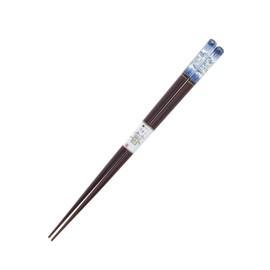 イシダ 日本製 箸 アクリア 漆 切子 松葉 木製 (天然木) 青 24cm