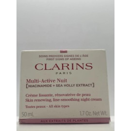 Clarins Multi Active Nuit Line Smoothing Night Cream 1.7 oz NIB