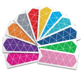 Triangle Wall Stickers Rainbow Colours Kids Home Wall Art Decor Della Bella UK